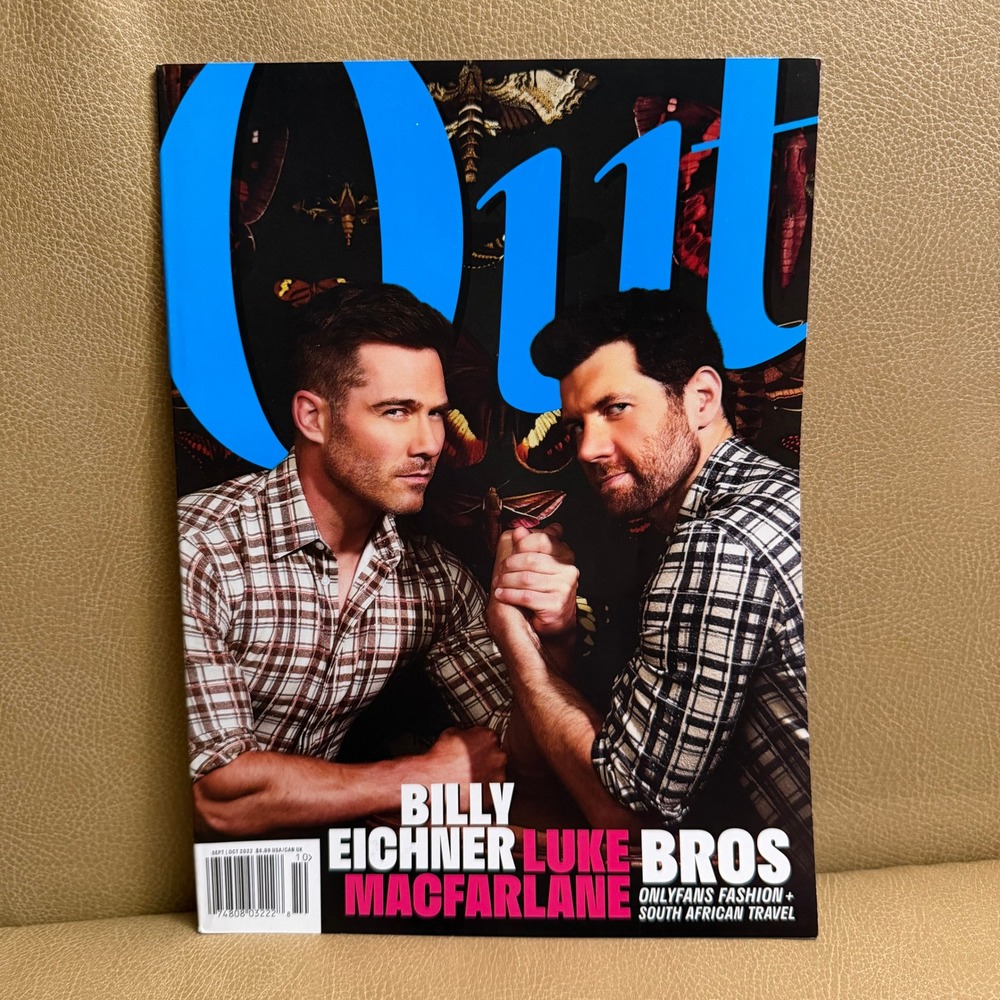 Out Magazine Sept Oct 2022 Billy Eichner Luke Macfarlane Bros OnlyFans Fashion